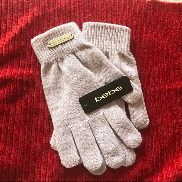 bebe Accessories - Bebe Pink Knit Gloves — NEW